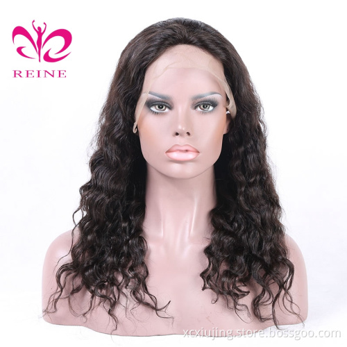 Fast ship Brazilian virgin HD lace frontal human hair wigs for black women with factory price, curly double drawn human hair wig